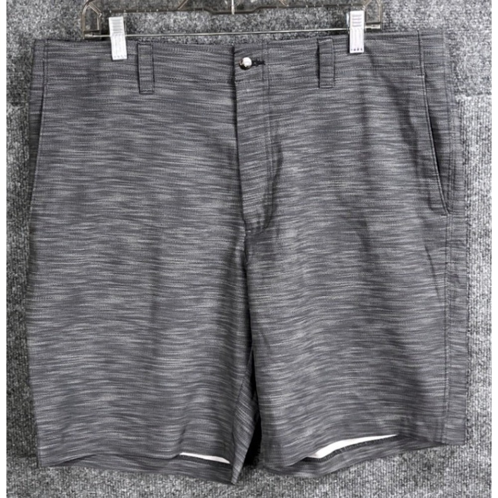 Callaway Mens 38 Grey Chevron Performance Golf Shorts Stretch Flat Front Pocket